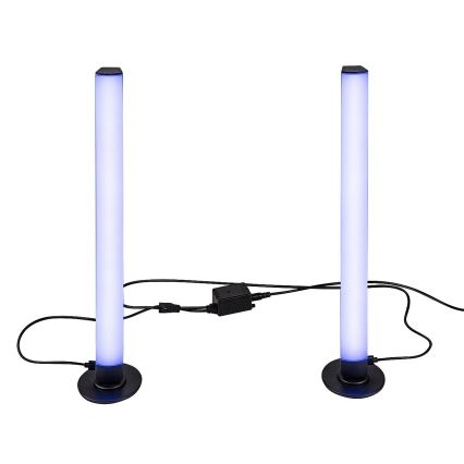 Rabalux - К-кт 2x LED RGB Димируема настолна лампа PACO LED/5W/5V + дистанционно управление