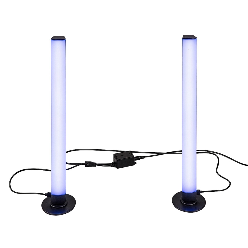 Rabalux - К-кт 2x LED RGB Димируема настолна лампа PACO LED/5W/5V + дистанционно управление