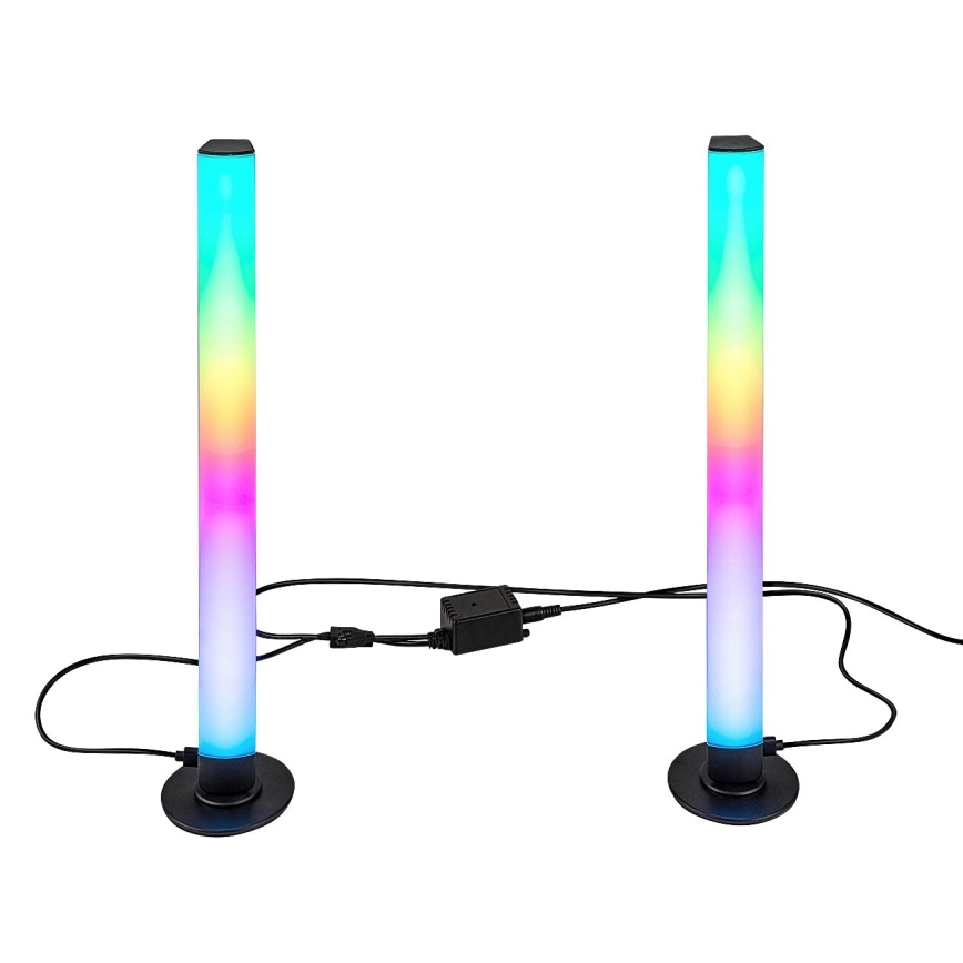 Rabalux - К-кт 2x LED RGB Димируема настолна лампа PACO LED/5W/5V + дистанционно управление