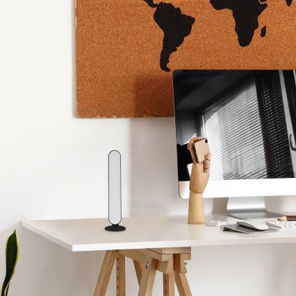 Rabalux - LED RGB Димируема акумулаторна настолна лампа LED/3W/5V черен + дистанционно управление