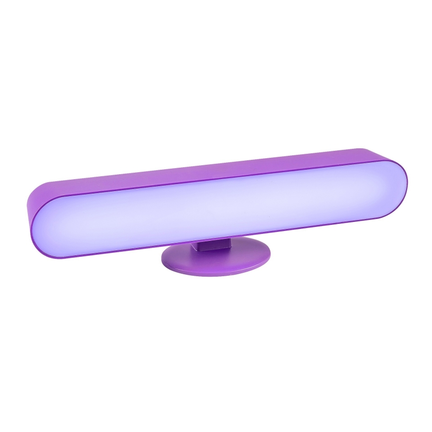 Rabalux - LED RGB Димируема настолна лампа LED/3W/5V лилав + дистанционно управление