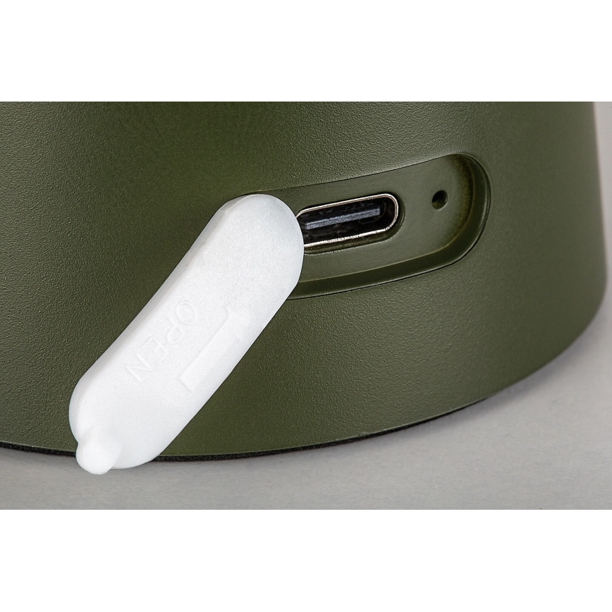 Rabalux - LED димируема сензорна презареждаема външна лампа LED/1,5W/5V IP44 1200 mAh USB зелена