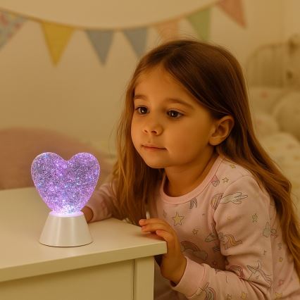 Rabalux - LED RGB декоративна лампа LED/0,8W/3xAA във формата на сърце