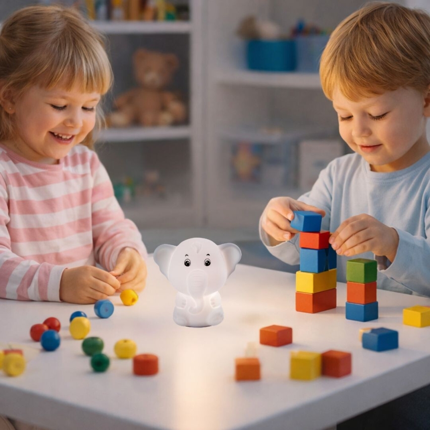 Rabalux - LED RGB нощна лампа с докосване LED/0,05W/1xCR2032 слон