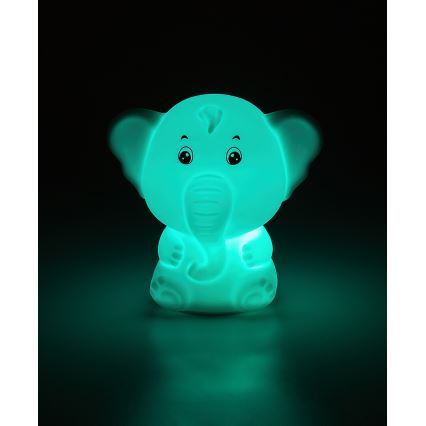 Rabalux - LED RGB нощна лампа с докосване LED/0,05W/1xCR2032 слон