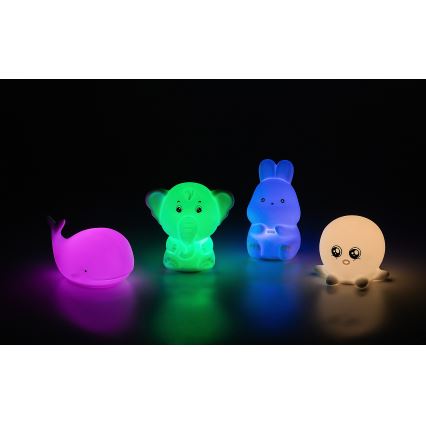 Rabalux - LED RGB докосваема нощна лампа LED/0,05W/1xCR2032 заек