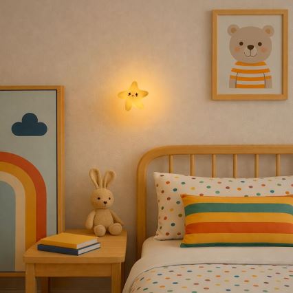 Rabalux - LED димируема презареждаема детска нощна лампа с докосване LED/2,7W/5V 200 mAh звезда