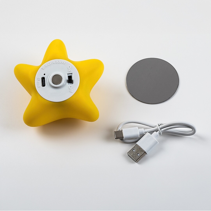 Rabalux - LED димируема презареждаема детска нощна лампа с докосване LED/2,7W/5V 200 mAh звезда