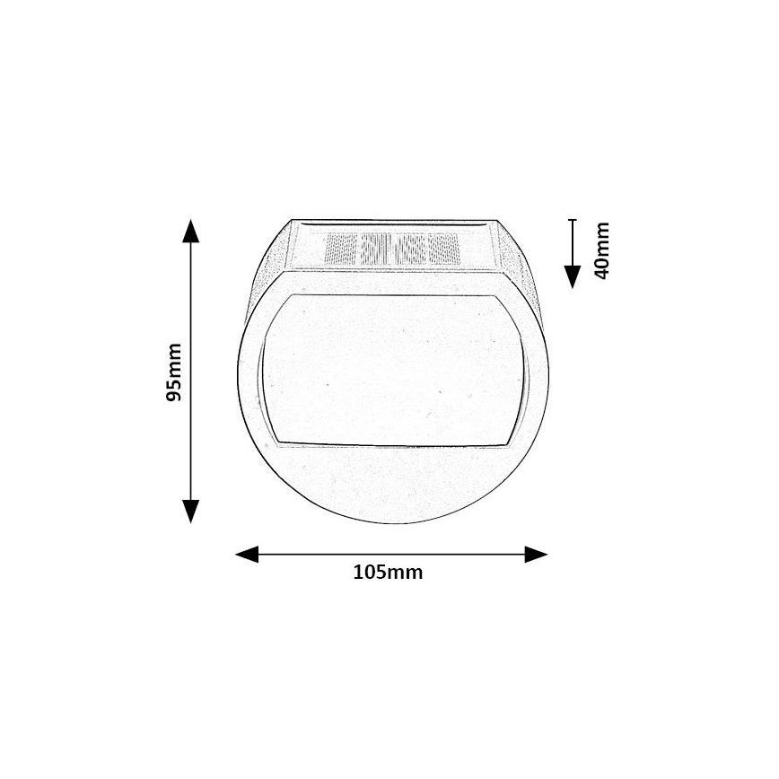 Rabalux - LED Соларен аплик LED/0,5W/1,2V IP44 600 mAh