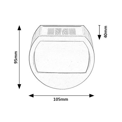 Rabalux - LED Соларна лампа със сензор LED/0,5W/1,2V IP44