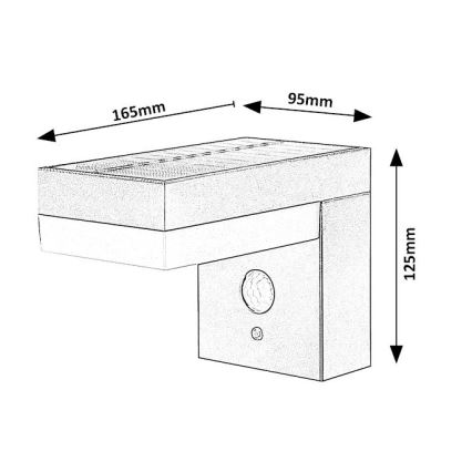 Rabalux - LED Соларна лампа със сензор LED/6W/3,7V IP44
