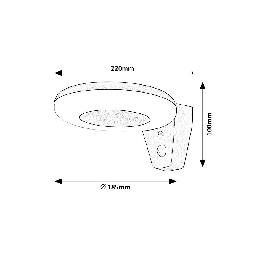 Rabalux - LED Соларна лампа със сензор LED/4W/3,7V IP44