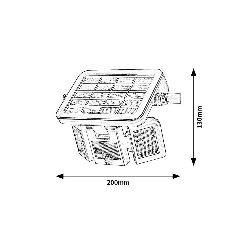 Rabalux - LED Соларен прожектор със сензор LED/9,6W/3,7V IP44