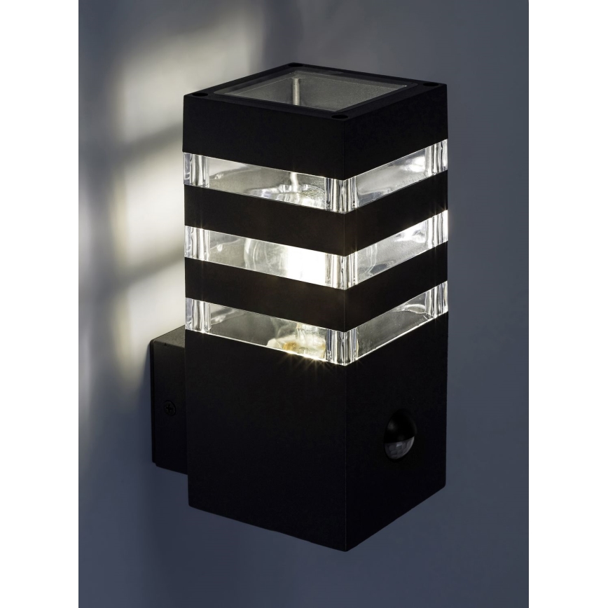 Rabalux - Екстериорен аплик със сензор 1xE27/12W/230V IP44