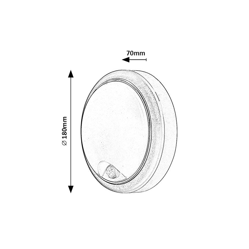 Rabalux - LED Екстериорен аплик със сензор LED/15W/230V IP54