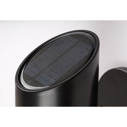Rabalux - LED RGB соларен стенен фенер с сензор LED/1W/3,7V IP44 черен 1200 mAh