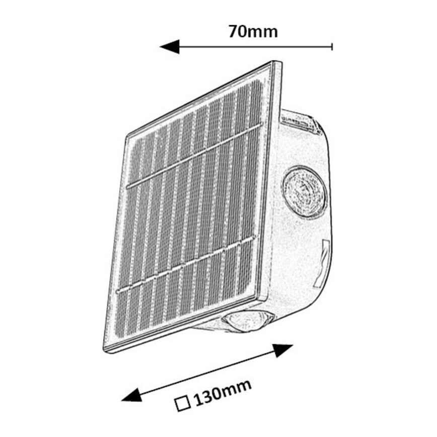 Rabalux - LED Димируем соларен аплик LED/0,5W/3,7V 3000K/6000K IP54