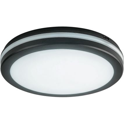 Rabalux - LED плафон за баня LED/28W/230V 3000/4000/6500K IP54 черен Ø 30 см