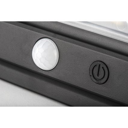 Rabalux - LED соларен стенен фенер с сензор LED/7W/3,7V IP54 черен 3000 mAh