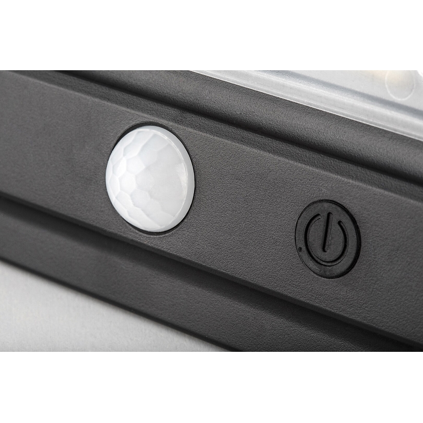 Rabalux - LED соларен стенен фенер с сензор LED/7W/3,7V IP54 черен 3000 mAh