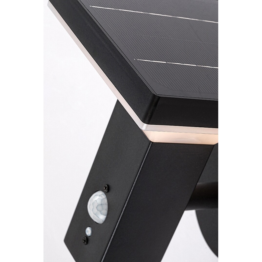 Rabalux - LED соларен стенен фенер с сензор LED/4W/230V IP44 черен 2200 mAh