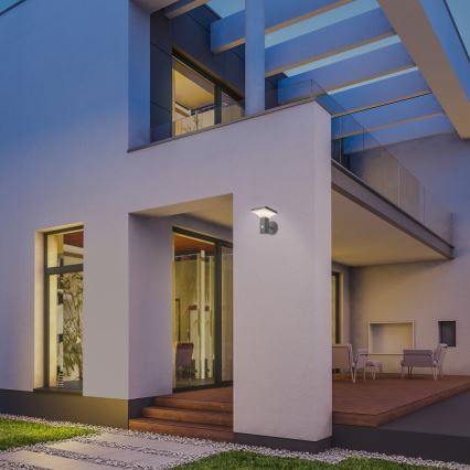 Rabalux - LED соларен стенен фенер с сензор LED/4W/230V IP44 черен 2200 mAh