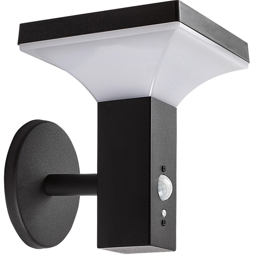 Rabalux - LED соларен стенен фенер с сензор LED/4W/230V IP44 черен 2200 mAh