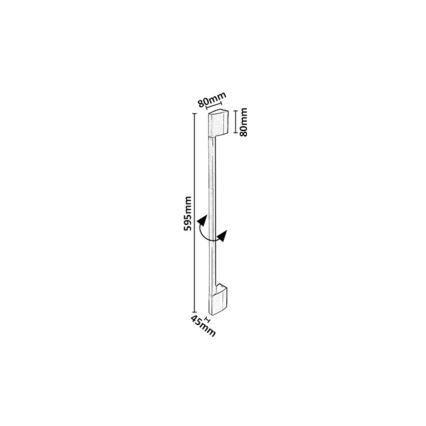 Rabalux - LED външна стенна лампа LED/8W/230V IP54 59,5 см черна