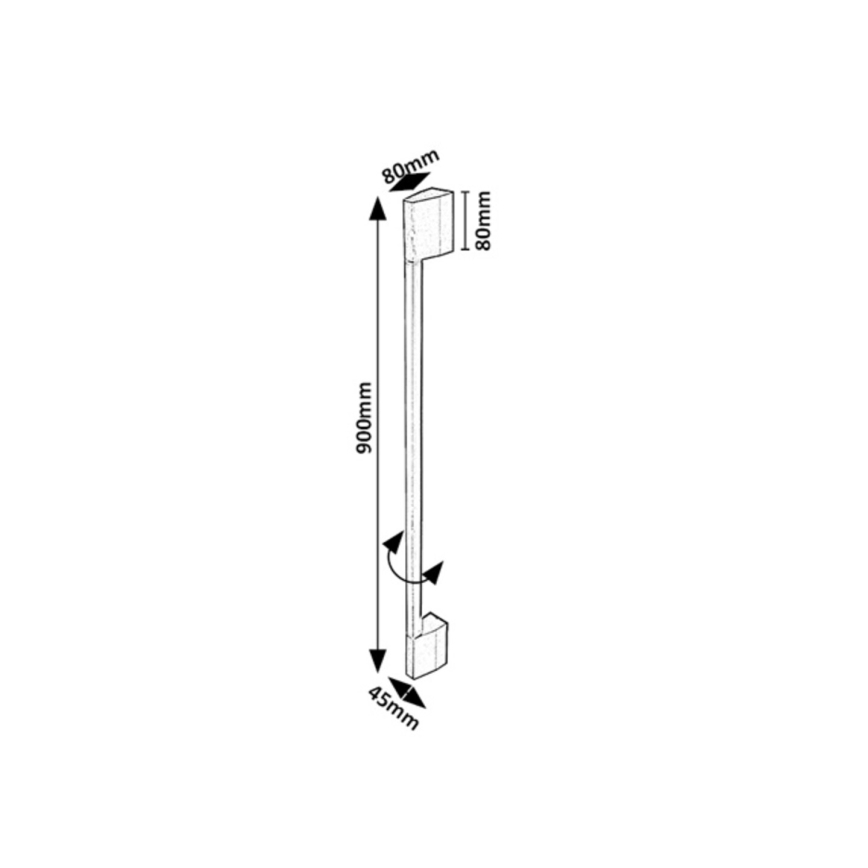 Rabalux - LED външно стенно осветително тяло LED/8W/230V IP54 90 cm черно