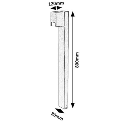 Rabalux - Екстериорна лампа 1xGU10/7W/230V IP44 черен