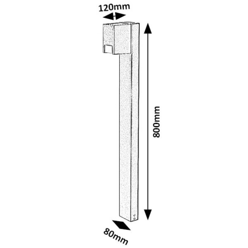 Rabalux - Екстериорна лампа 1xGU10/7W/230V IP44 черен