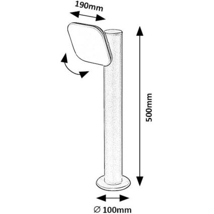 Rabalux - LED Екстериорен flexible лампа LED/12W/230V IP44 50 cm черен