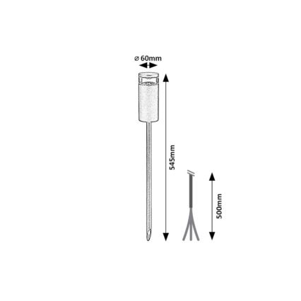 Rabalux - Външно осветително тяло 1xGU10/10W/230V IP54 54,5 cm антрацит