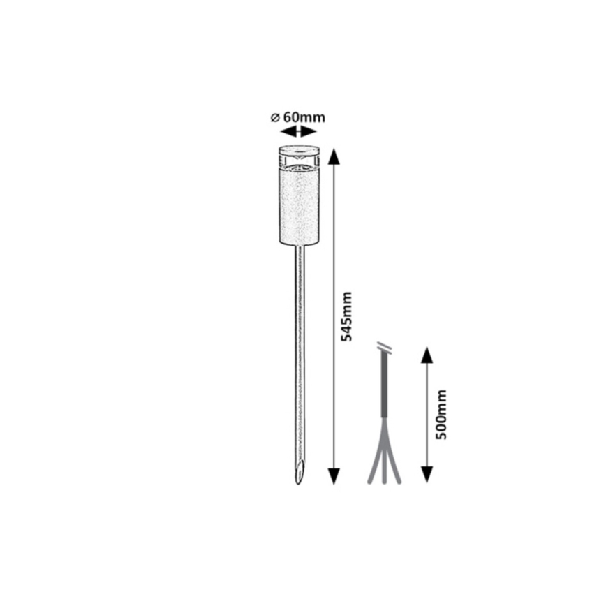 Rabalux - Външно осветително тяло 1xGU10/10W/230V IP54 54,5 cm антрацит