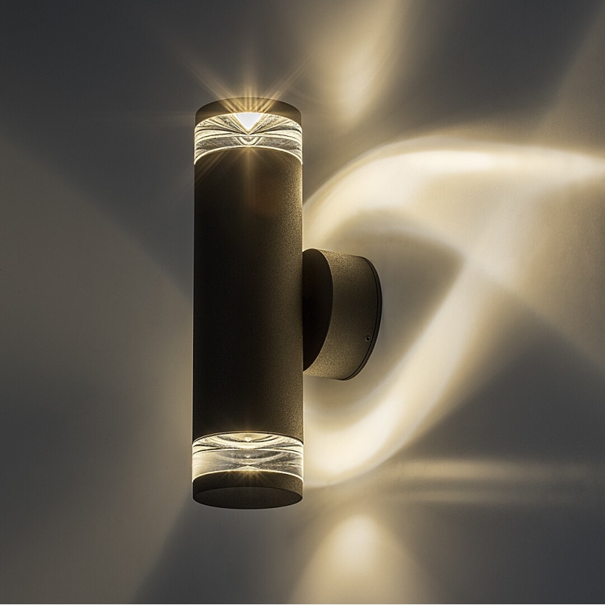 Rabalux - Външна стенна лампа 2xGU10/10W/230V IP54 антрацит