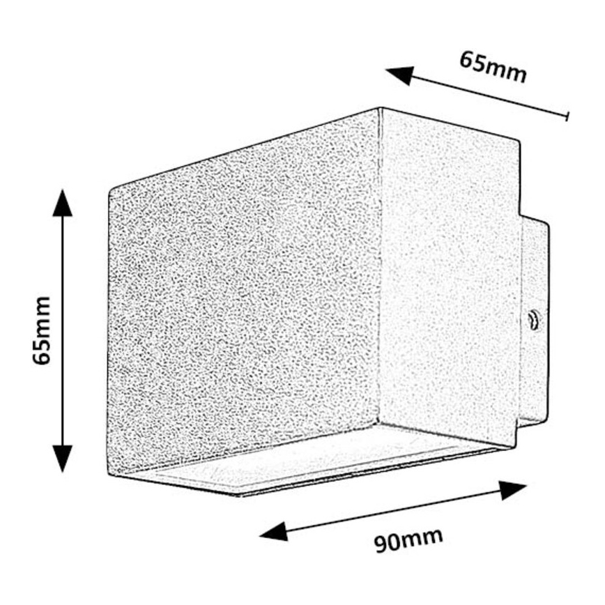 Rabalux - LED Екстериорен аплик LED/7W/230V IP54 черен
