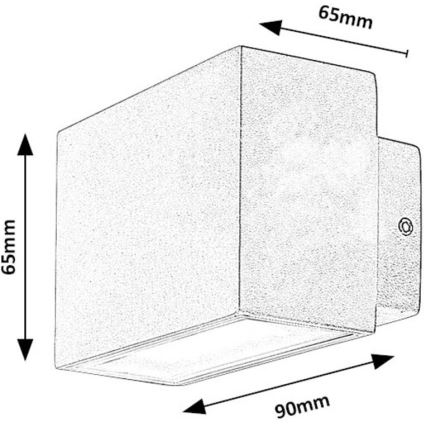 Rabalux - LED Екстериорен аплик LED/7W/230V IP54 бял