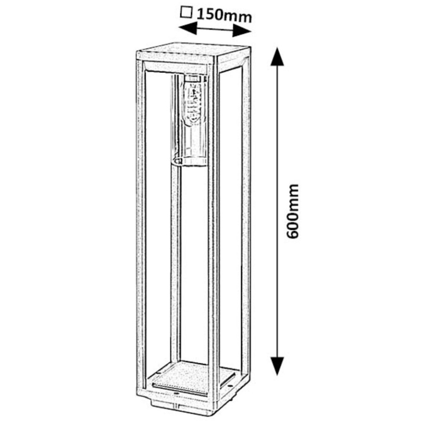 Rabalux - Екстериорна лампа 1xE27/15W/230V IP54 черен