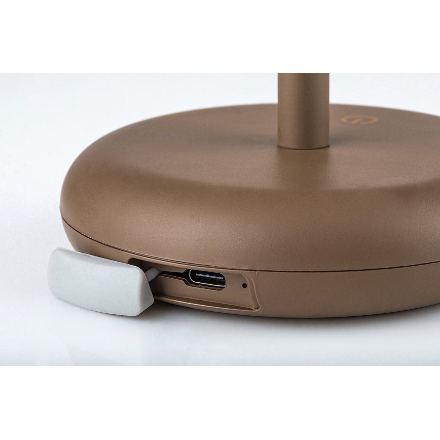 Rabalux - LED Димируем rechargeable екстериорен лампа LED/6W/5V IP44 1800 mAh кафяв
