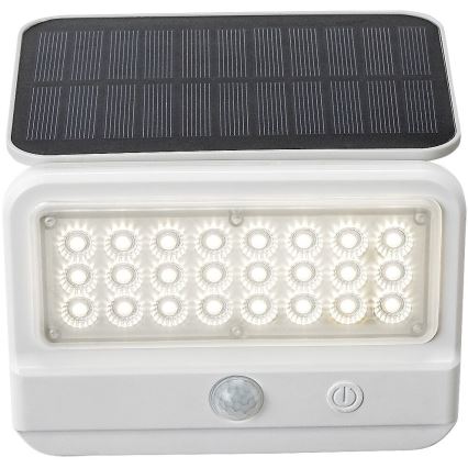 Rabalux - LED соларен стенен фенер с сензор LED/7W/3,7V IP54 бял 3000 mAh