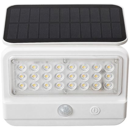 Rabalux - LED соларен стенен фенер с сензор LED/7W/3,7V IP54 бял 3000 mAh