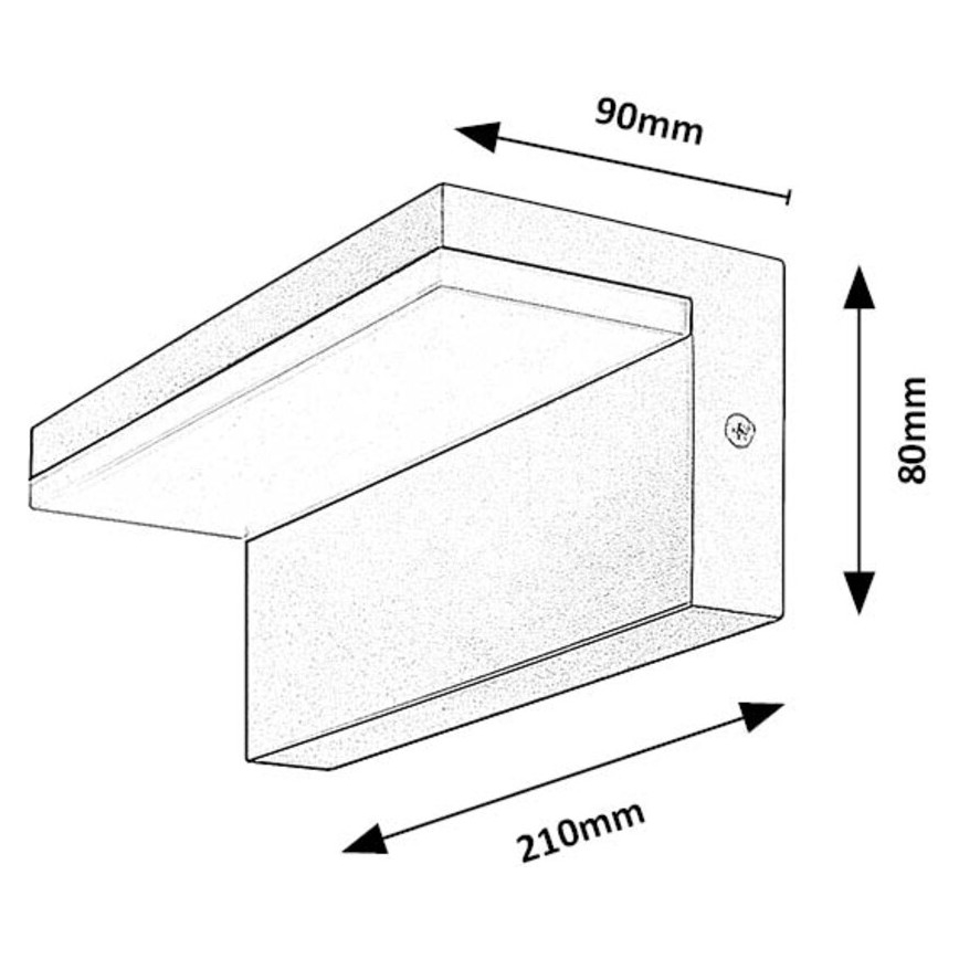Rabalux - LED Екстериорен аплик LED/10W/230V IP54 черен