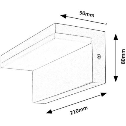 Rabalux - LED Екстериорен аплик LED/10W/230V IP54 бял