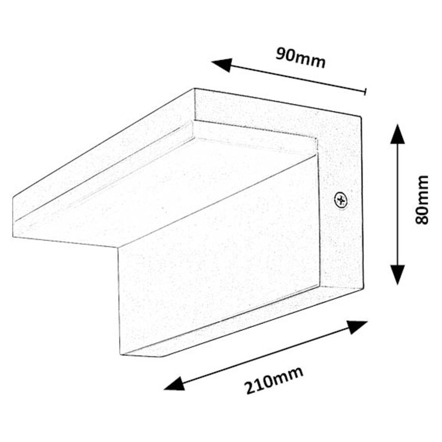 Rabalux - LED Екстериорен аплик LED/10W/230V IP54 бял