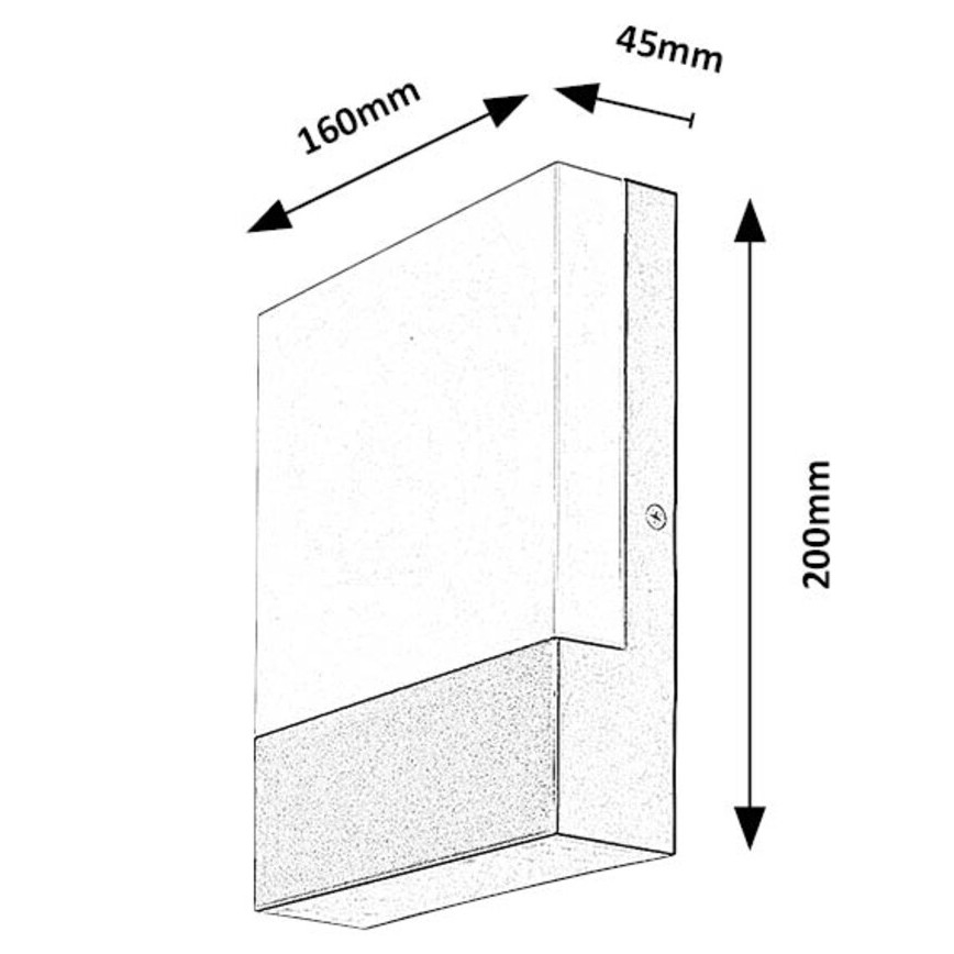 Rabalux - LED Екстериорен аплик LED/10W/230V IP44 черен