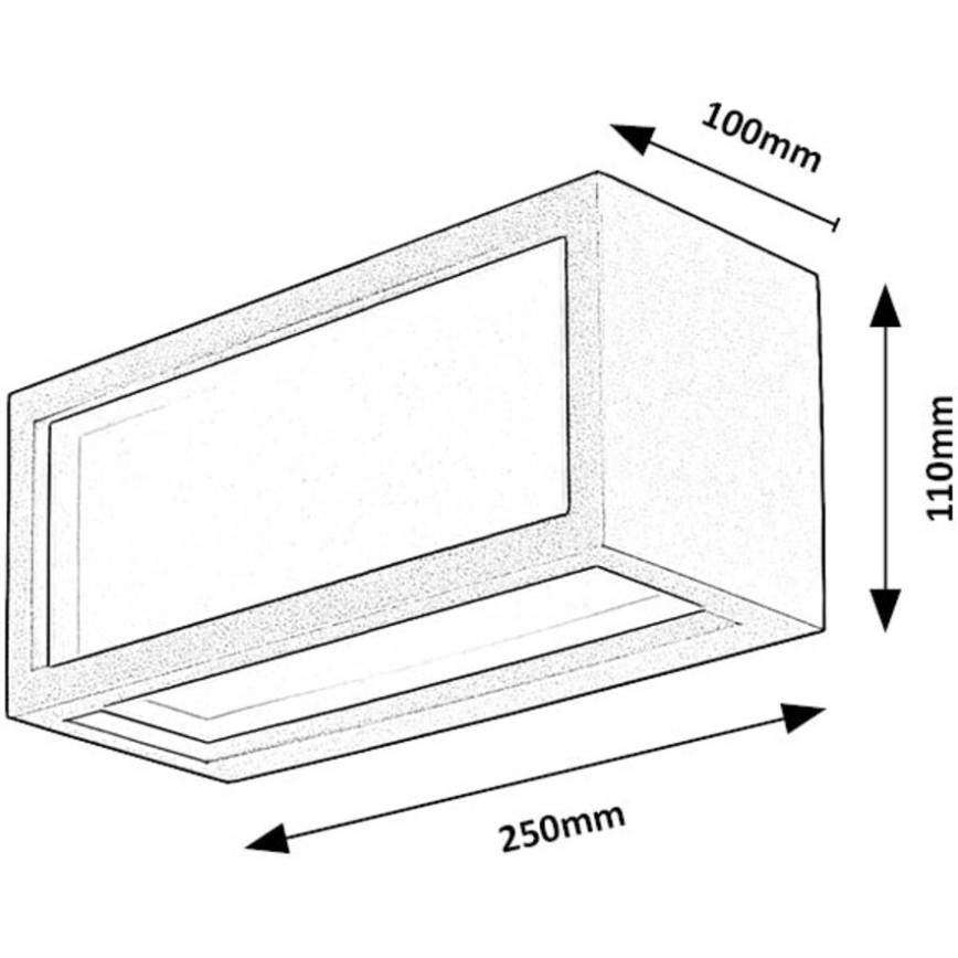Rabalux - LED Екстериорен аплик LED/10W/230V IP54 черен