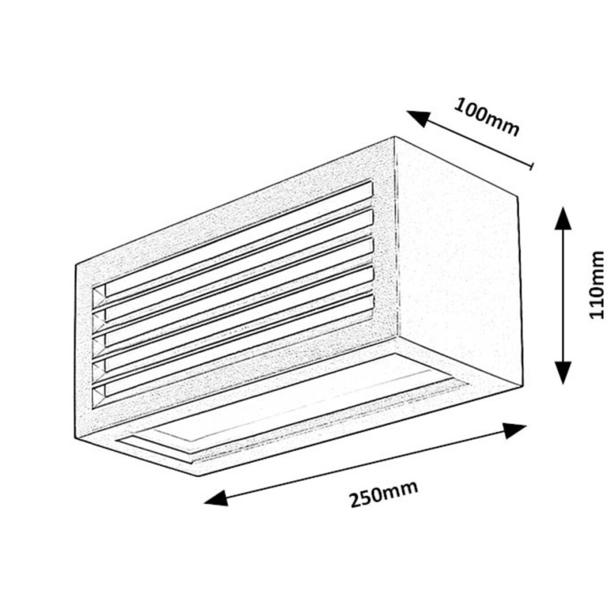 Rabalux - LED Екстериорен аплик LED/10W/230V IP54 черен