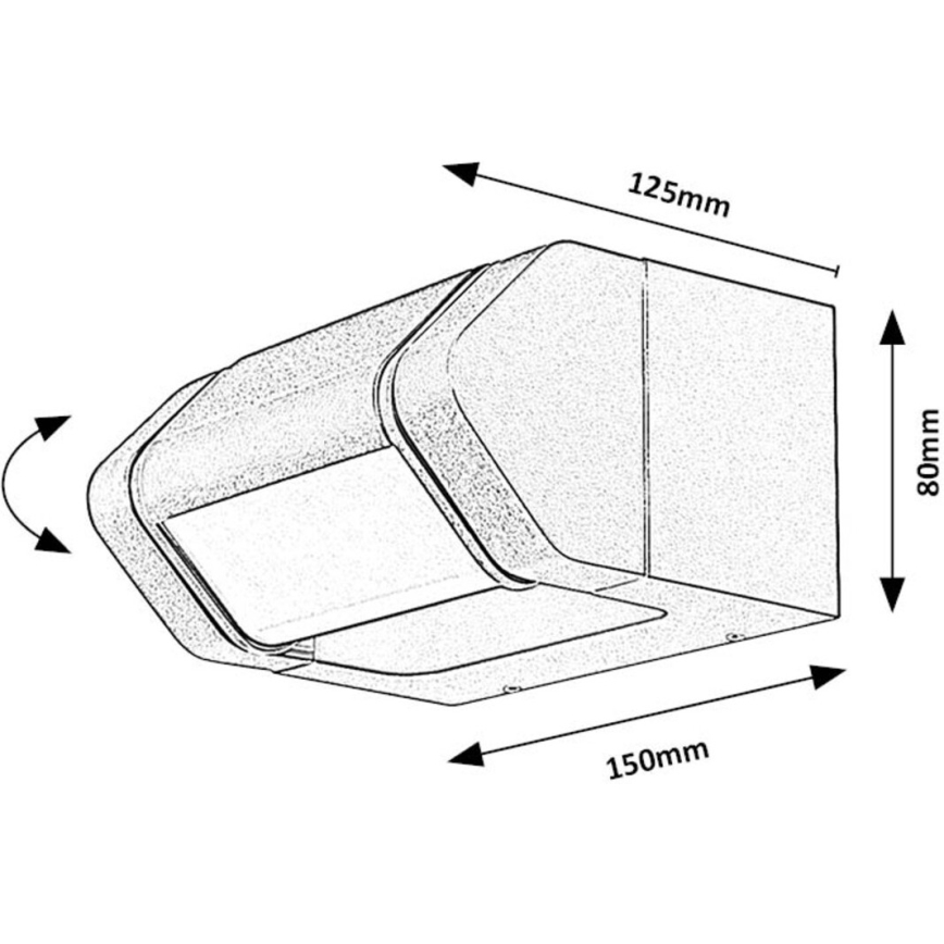 Rabalux - LED Екстериорен wall flexible лампа LED/8W/230V IP54 антрацит