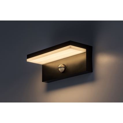 Rabalux - LED Екстериорен аплик със сензор LED/9W/230V 2700/4000/6500K IP54 черен