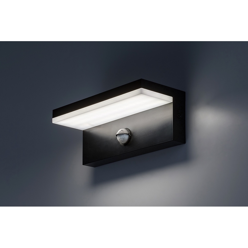 Rabalux - LED Екстериорен аплик със сензор LED/9W/230V 2700/4000/6500K IP54 черен
